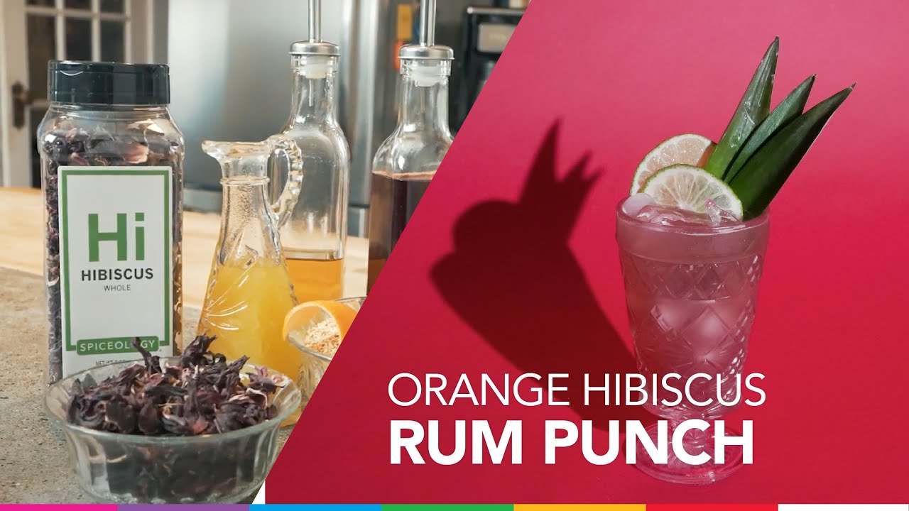 Spiceology Mixology Orange Hibiscus Rum Punch Recipe YouTube