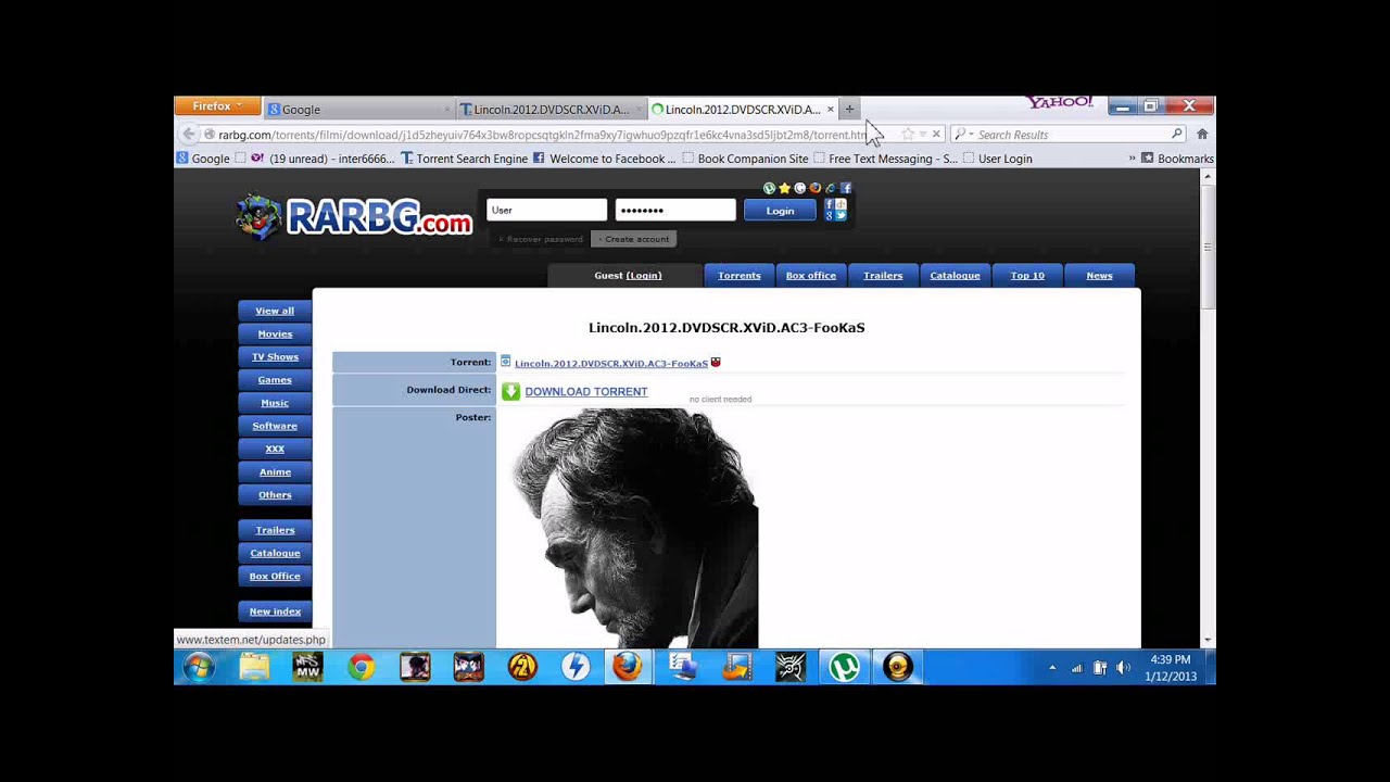 using torrentz, kickass torrents, and piratebay