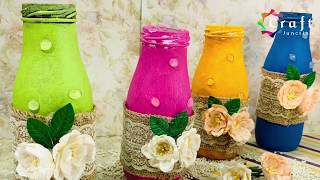 Step by step tutorial Altered glass bottle for decoration