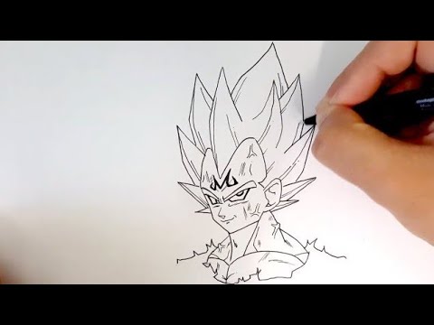 my drawing-majin vegeta(meu desenho-majin vegeta) by NickBF5 on