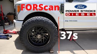 Calibrate Your Superduty with 37s using FORScan! PROVEN FORMULA!