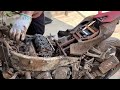 Restoration process of old bike sports bike