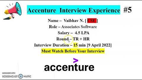 Accenture 2022 Latest interview experience | Accenture interview question & answer | CSE | #5