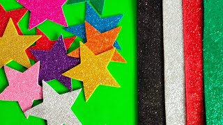 How to cut a perfect star/DIY Glitter star/How to cut a paper star/Paper star cutting/Paper star screenshot 5