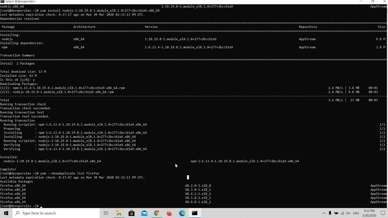 centos linux versions 6 and 7 using .rpm packages.