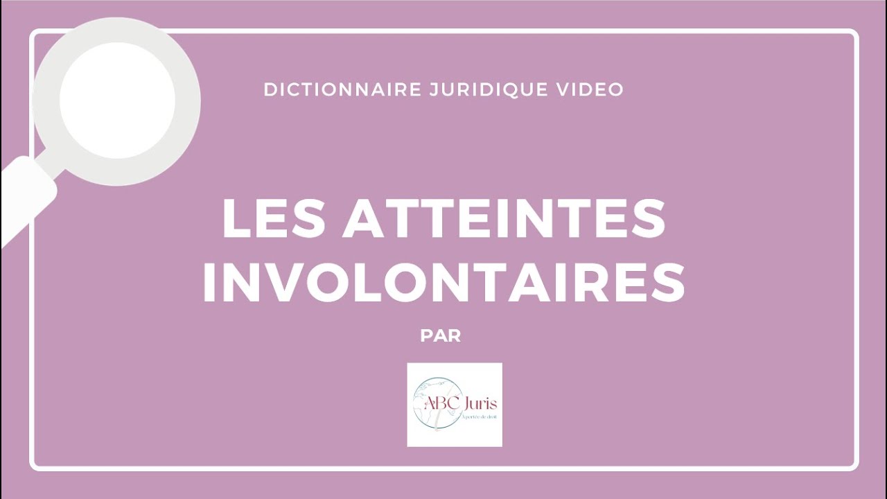 INFRACTION INVOLONTAIRE en droit pénal 🔤