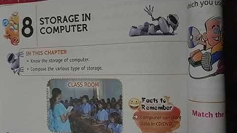 Class -1 | Computer chapter -8 | Storage in Computer