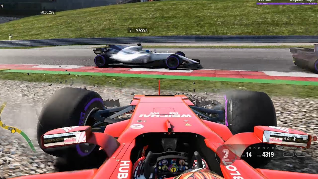 Mil trompos. Doblado en mínima dificultad. F1 2017 Red Bull Ring