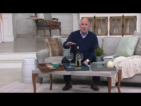 Scott Living Textured Faux Leather Decorative Tray 19 X 14 On QVC 