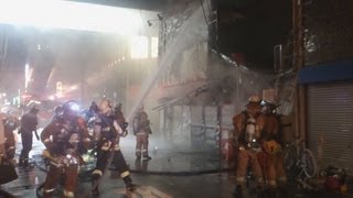 商店街の店舗で火災 大阪・心斎橋、一時騒然
