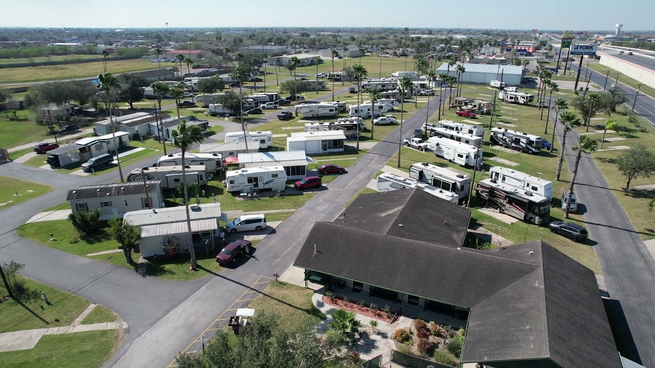 Drone Aerial - VIP La Feria RV Park in La Feria, Texas