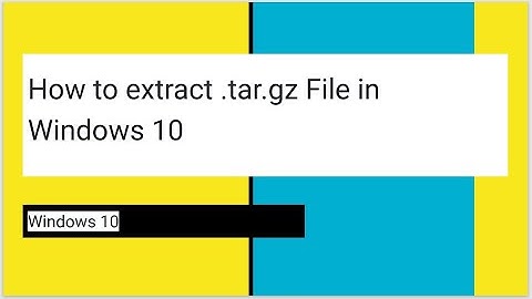 tar windows 10