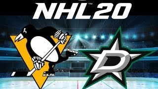 NHL 20   Dallas Stars Vs Pittsburgh Penguins  Full Game CPU VS CPU