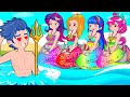 Little Mermaids Falling in Love 2 🧚‍♀️ The Secret Life of Princesses | Hilarious Cartoon Animation