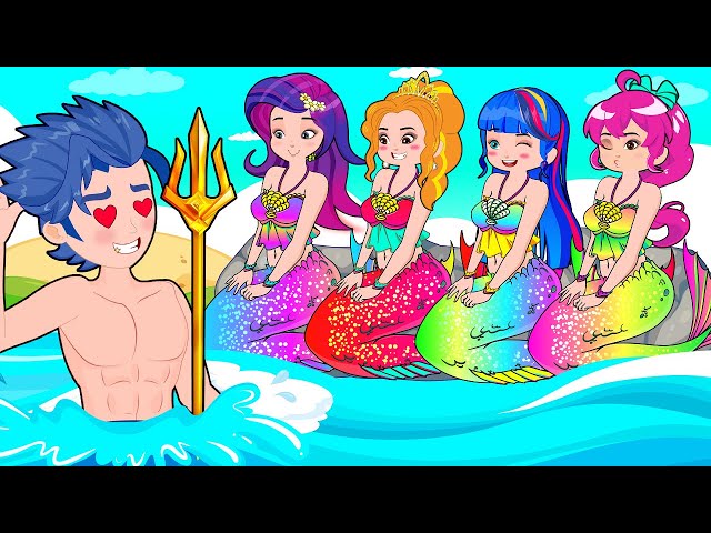 Little Mermaids Falling in Love 2 🧚‍♀️ The Secret Life of Princesses | Hilarious Cartoon Animation class=