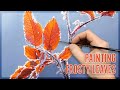 Painting Frosty Leaves | Time Lapse