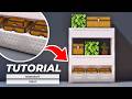 【マイクラ家具】新しい棚の作り方！(JAVA/統合版対応) | New Shelf Design