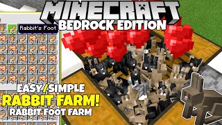 Minecraft Bedrock: EASY Rabbit Farm! Tutorial! MCPE Xbox PC Ps4