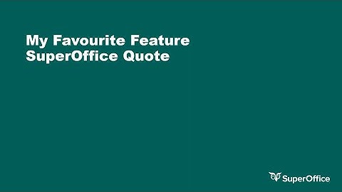 Quote Manager - My Favourite Feature