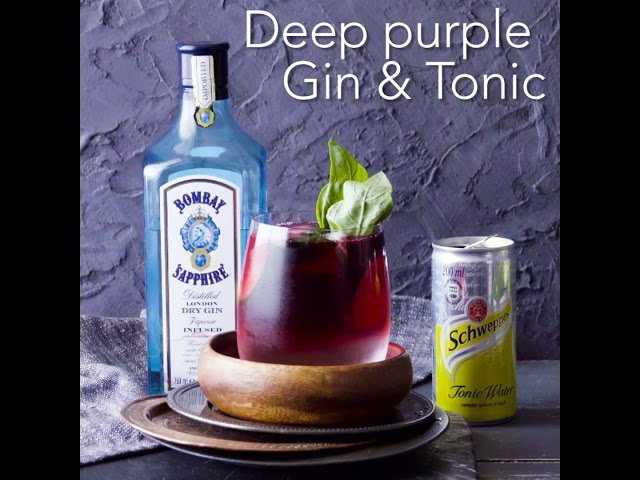 Beetroot Basil and Cucumber G&T