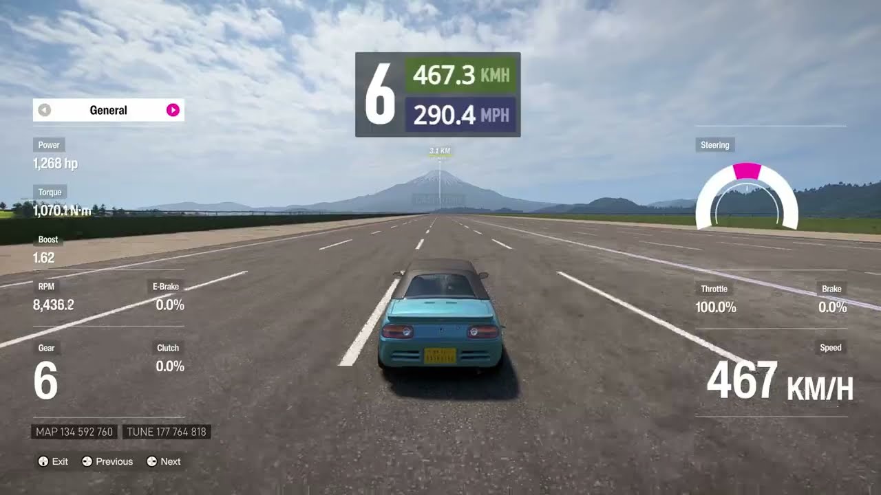 Honda Beat: Top Speed Test with Telemetry - Forza Horizon 6 - YouTube