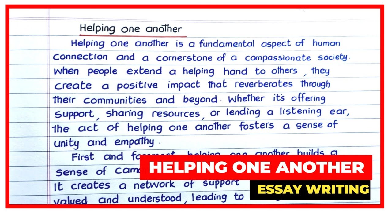 love one another essay