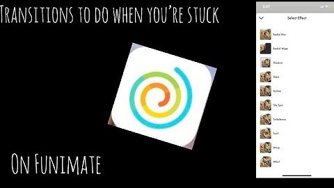 Transition ideas when your stuck! (funimate)