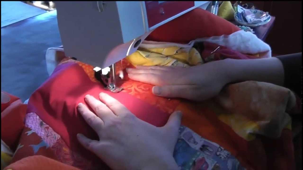 How to Quilt a Big Quilt on a Standard Sewing Machine YouTube
