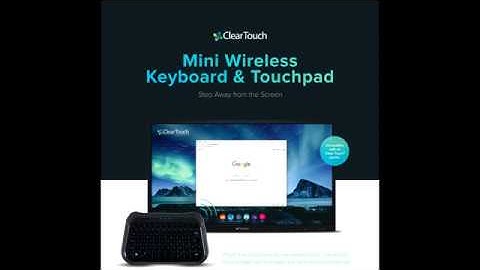 New Mini Wireless Keyboard & Touchpad from Clear Touch