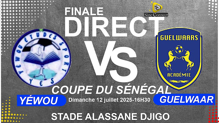 EN DIRECT- FINALE COUPE DU SÉNÉGAL CADETS YEWOU DE KAOLACK  VS GUELWAARS FATICK...