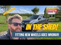 In the shed ep 3 fitting stupidly big new wheels and spacers to my ford ranger goes wrong