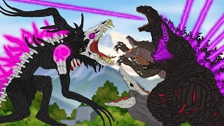 Wendigozilla VS Shin Godzilla VS Zilla Jr VS Skull crawler | EPIC BATTLE!! : PiKKY GODZILLA