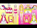 Paper Dolls Dress Up | Pink KITTY vs Yellow DORAEMI Mother And Daughter Dress Up | Barbie Doll Story