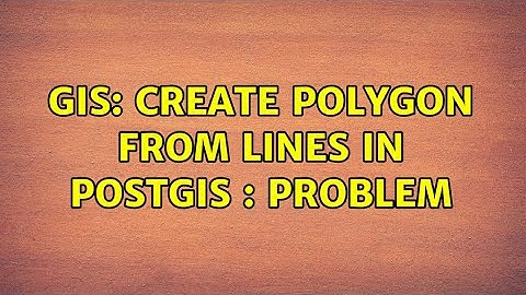 GIS: Create polygon from lines in PostGIS : Problem