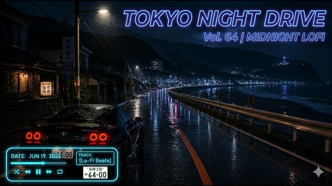 Tokyo Night Drive Vol. 64 | Kaigan-dori Coastal Rain | Midnight