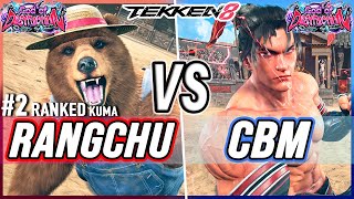 T8 🔥 Rangchu (#2 Ranked Kuma) vs CherryBerryMango (Jin) 🔥 Tekken 8 High Level Gameplay