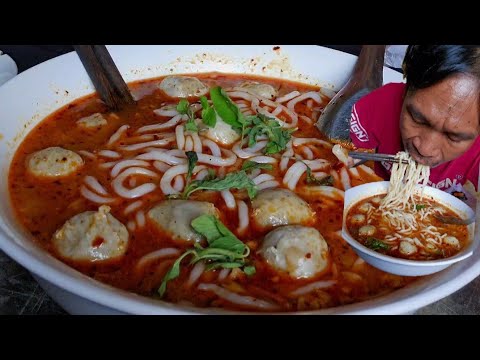 ก๋วยเตี๋ยวเสั้นเผ็ดๆ ເຂົ້າປຽກເສັ້ນເຜັດໆ #บัวไล #ก๋วยเตี๋ยวเนื้อ