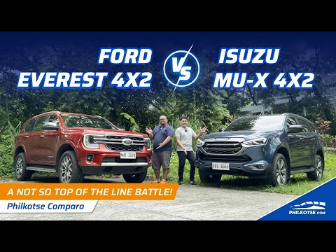 Ford Everest Titanium+vs 4x2 vs  Isuzu mu-X LS-E 4x2 | Philkotse Comparo