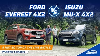 Ford Everest Titanium+vs 4x2 vs  Isuzu mu-X LS-E 4x2 | Philkotse Comparo