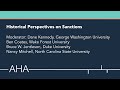 Aha congressional briefing historical perspectives on sanctions