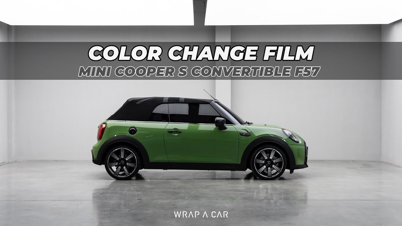 WRAP A CAR -ฟิล์มเปลี่ยนสีรถยนต์ / TECKWRAP COLOR CHANGE FILM FOR  MINI Cooper S Convertible F57