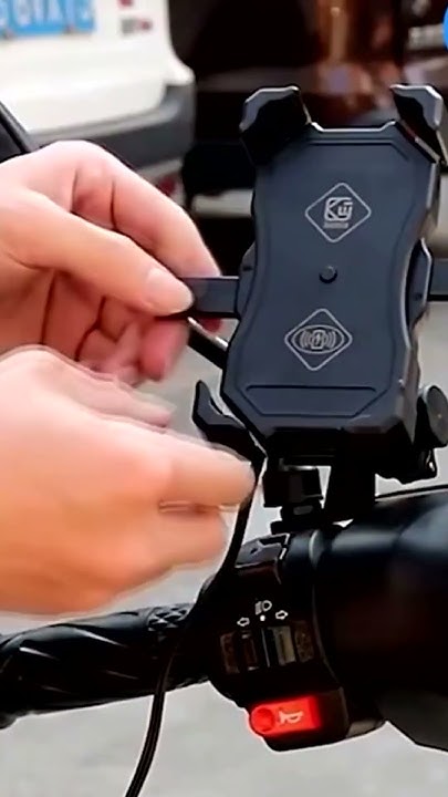 Держатель для смартфона с беспроводной зарядкой на руль мотоцикла #мото ...