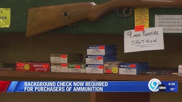 Background check now required for purchase of ammunition