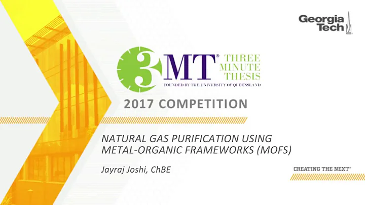 Natural Gas Purification Using Metal Organic Frameworks MOFs by Jayraj Joshi