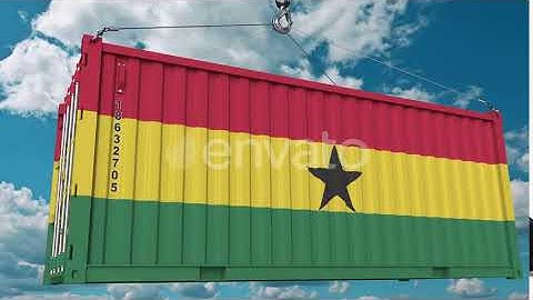 Container with Flag of Ghana | Motion Graphics - Envato elements