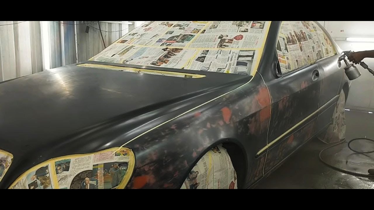 Repaint mercedesbenz s600 black metalic and final result YouTube