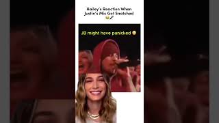 Hailey’s Face Said Everything 😳🎤#haileybieber #justinbieber #reaction