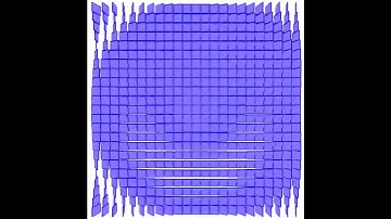 Blue panel spinning. Draw by openFrameworks