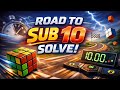 😎Road to sub 10 solve Rubik's cube 🚀🚀