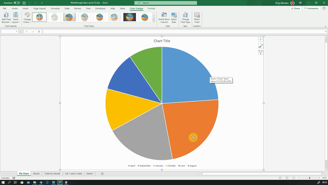 how to make a pie chart in excel google